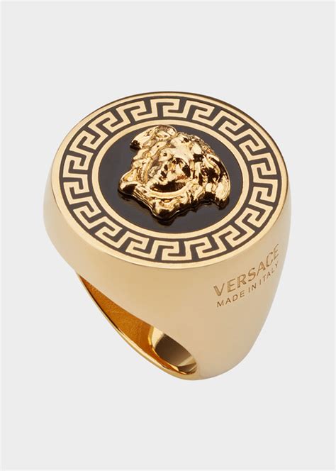 chevaliere homme argent versace|Bijoux Versace pour homme .